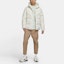 Shop Nike White Winter Puffer Jacket with Plaid Patchwork and Hood. DD6964-072