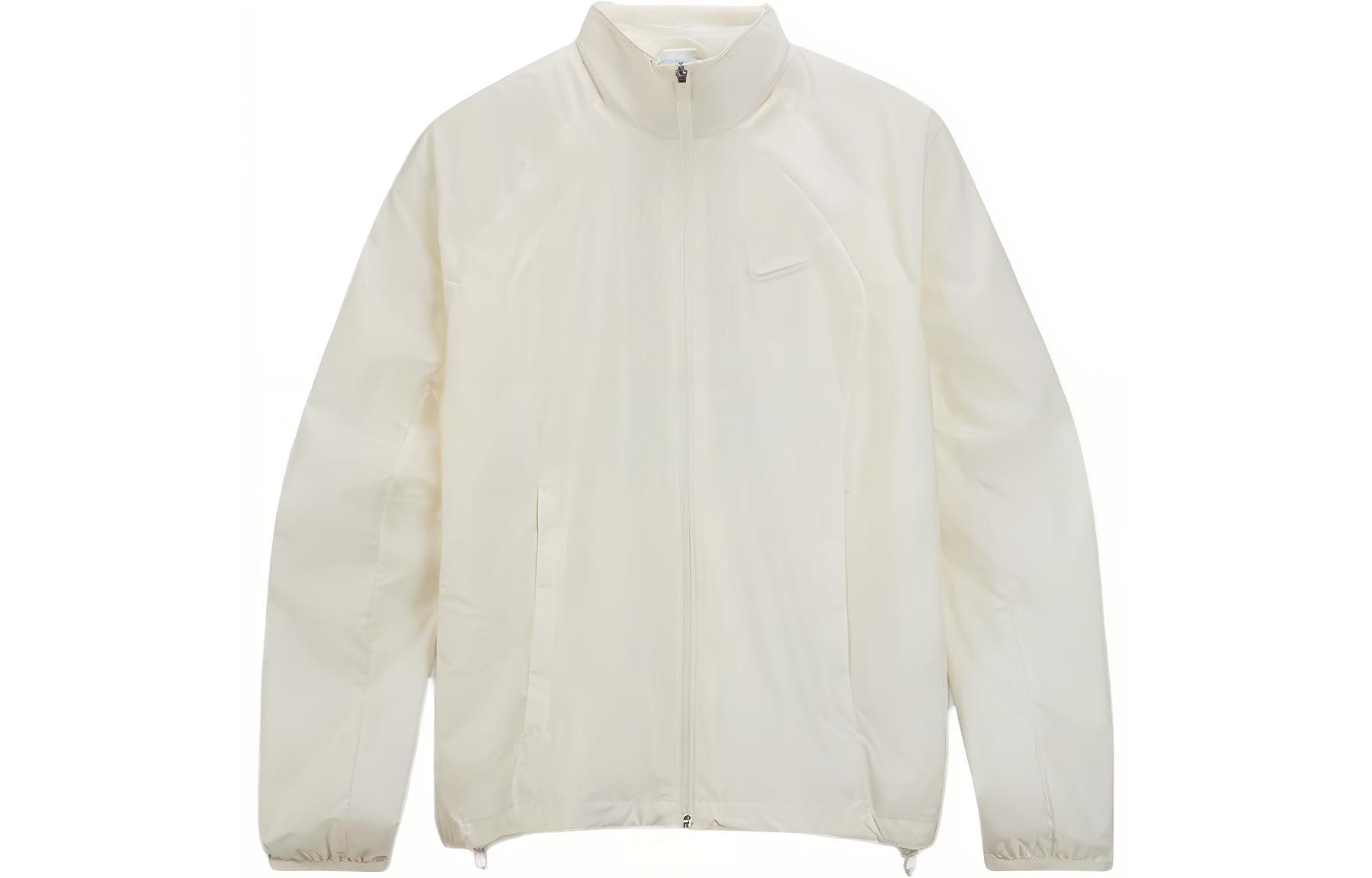 Nike  White Zip-Up Long Sleeve Jacket with Stand Collar DM7296-133