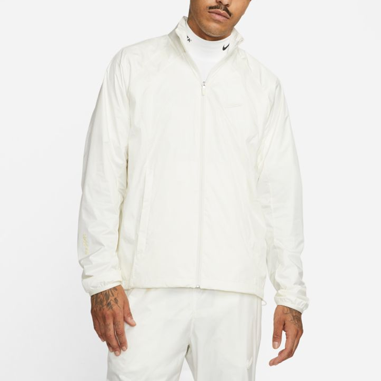 Nike  White Zip-Up Long Sleeve Jacket with Stand Collar DM7296-133 圖 4
