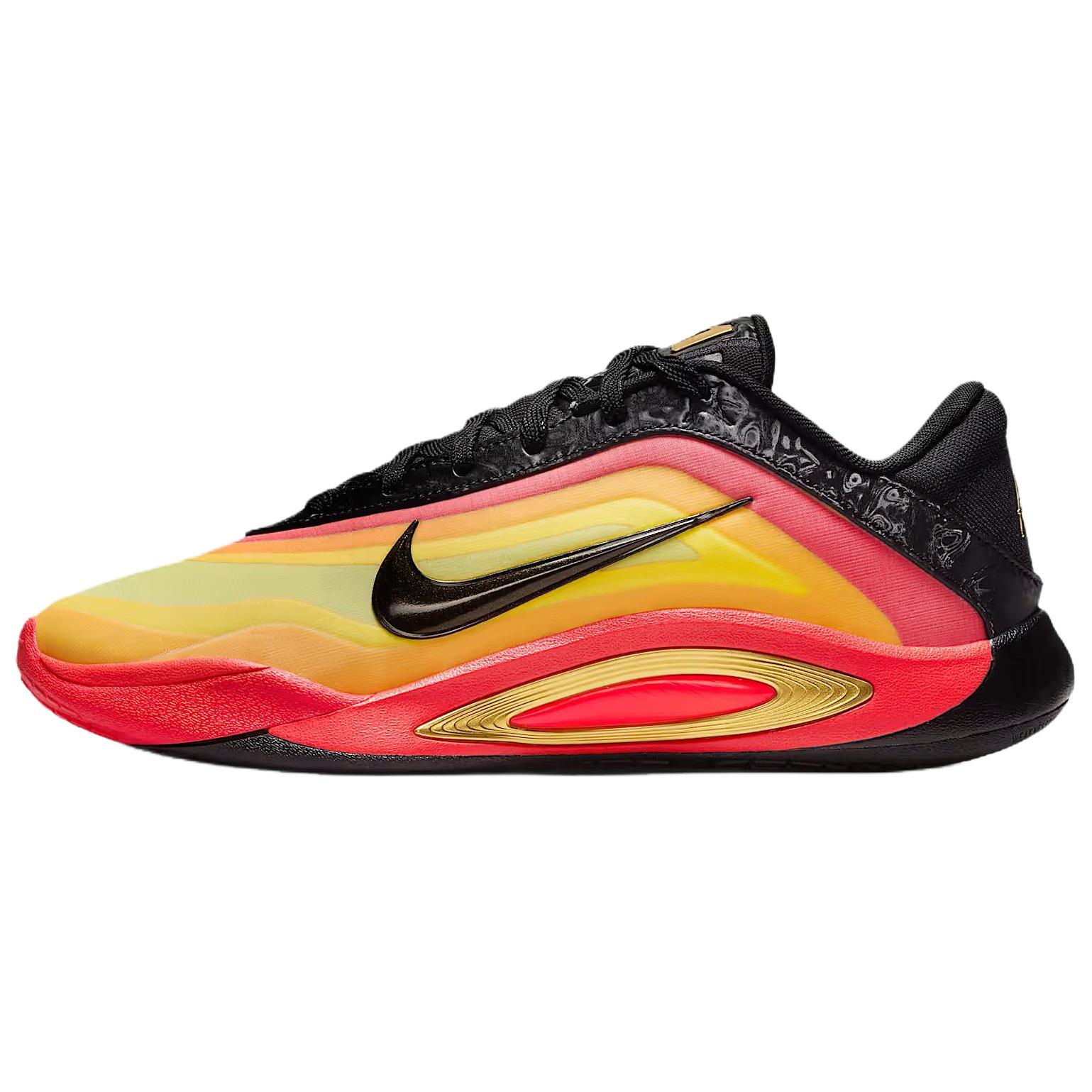 (Women) Nike A'One Red Yellow Basketball Shoes Comfortable & Stylish HQ1733-001