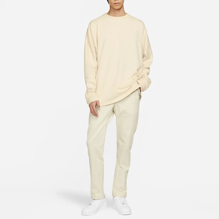 Shop Nike Academy Style Knit Pullover Sweatshirt Beige Kuning DH2707-790