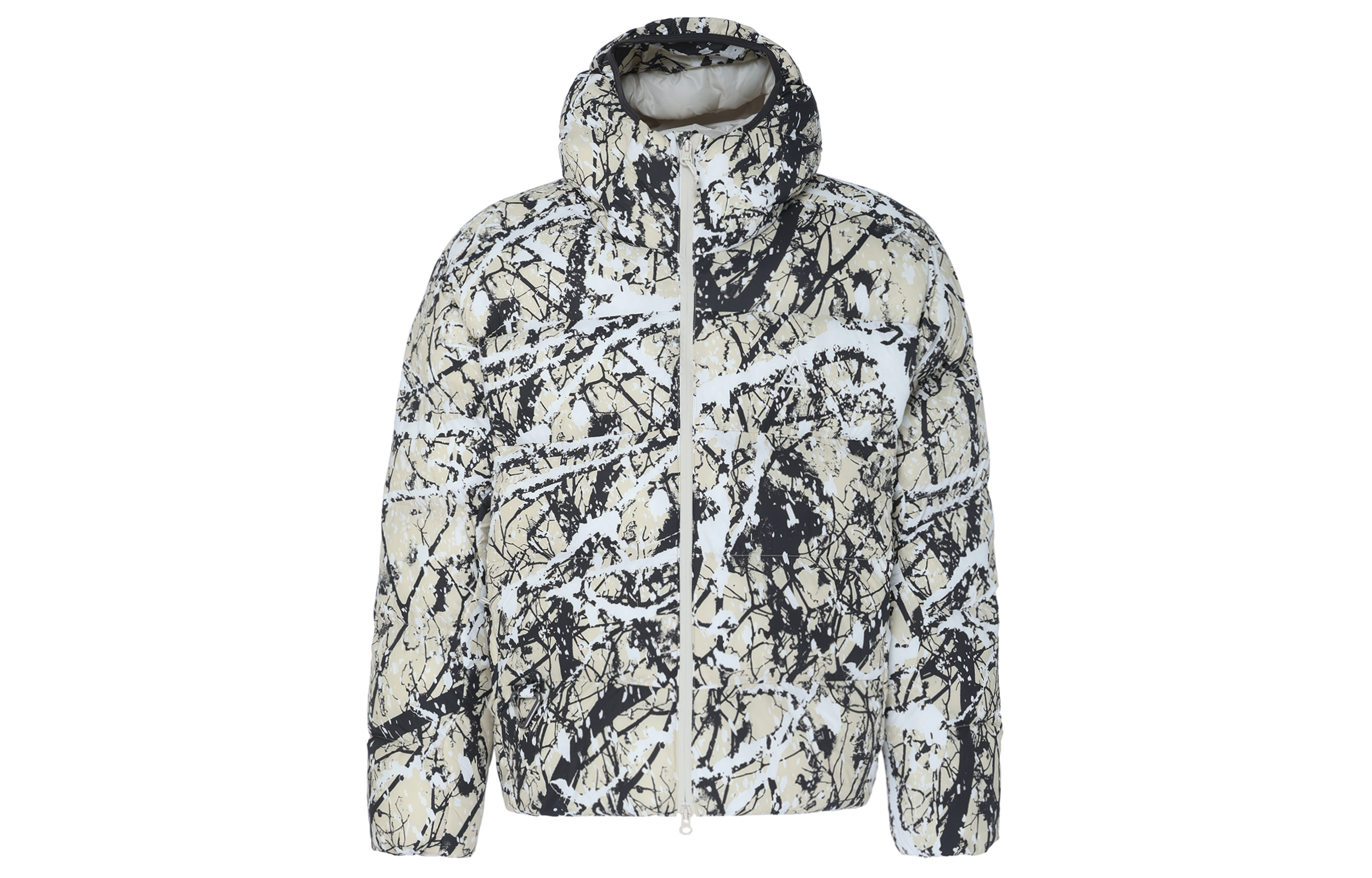 Nike ACG "Lunar Lake"  Loose Fit Insulated Hoodie Jacket Beige/Black/White. HF0034-104