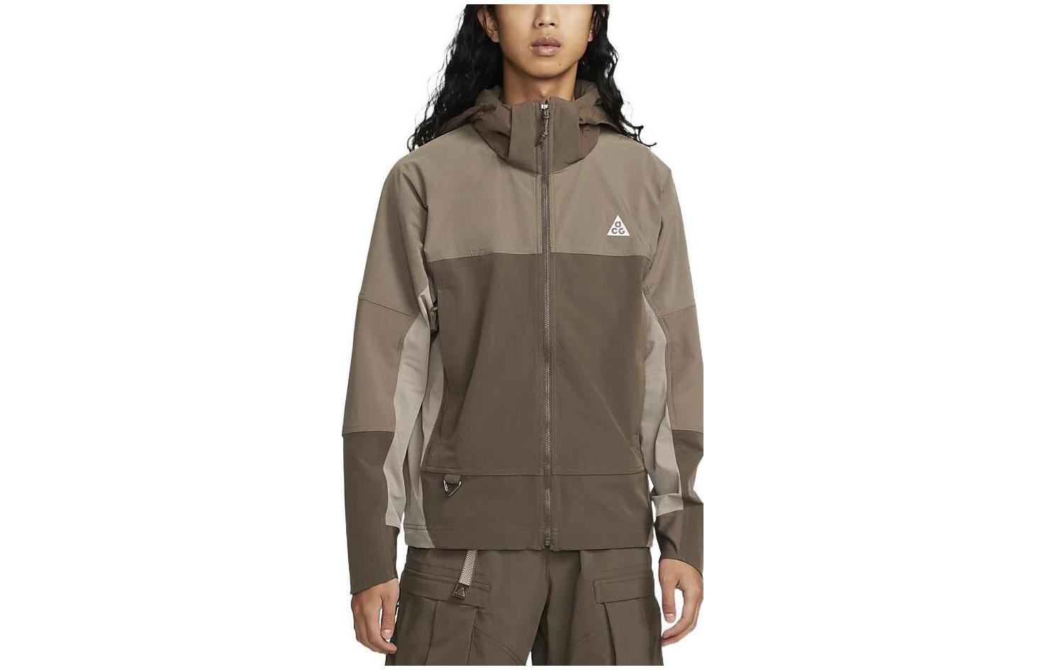 Nike ACG "Sun Farer" Colorblock Letter Print Zip Jacket Brown Mens DH3104-004 圖 2