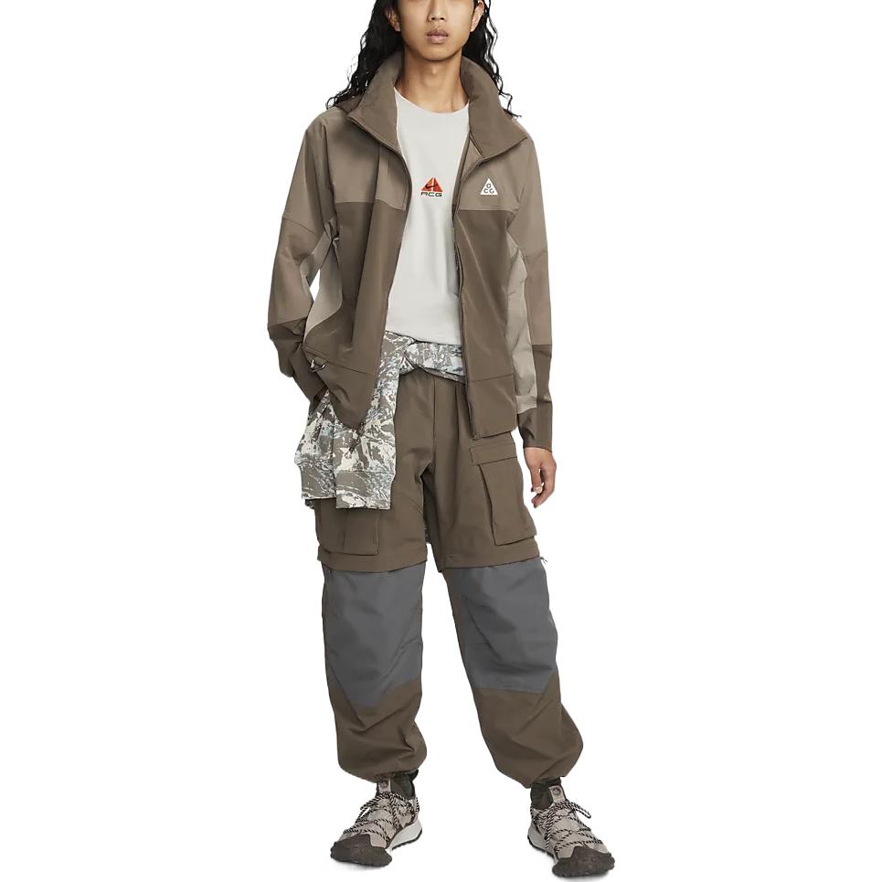 Nike ACG "Sun Farer" Colorblock Letter Print Zip Jacket Brown Mens DH3104-004 圖 3
