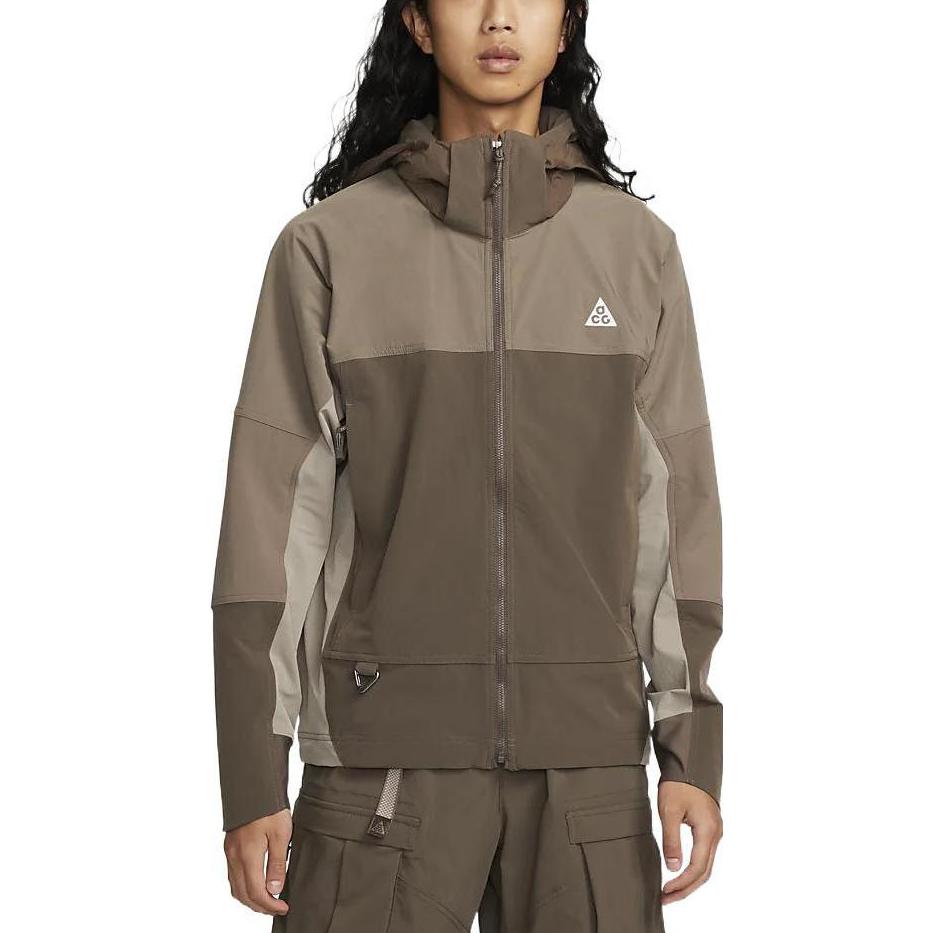 Nike ACG "Sun Farer" Colorblock Letter Print Zip Jacket Brown Mens DH3104-004 圖 4