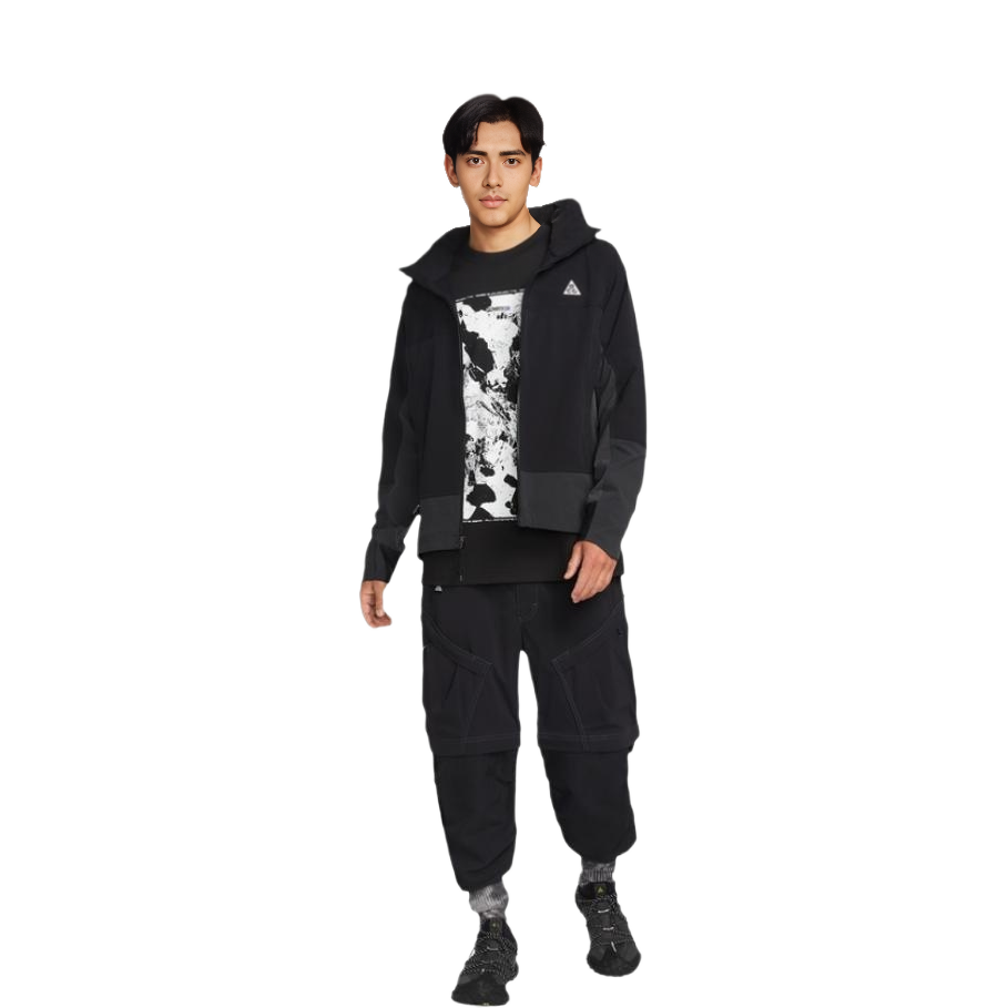 Shop Nike ACG "Sun Farer" Multicolor Logo Zip Jacket Black DH3104-010