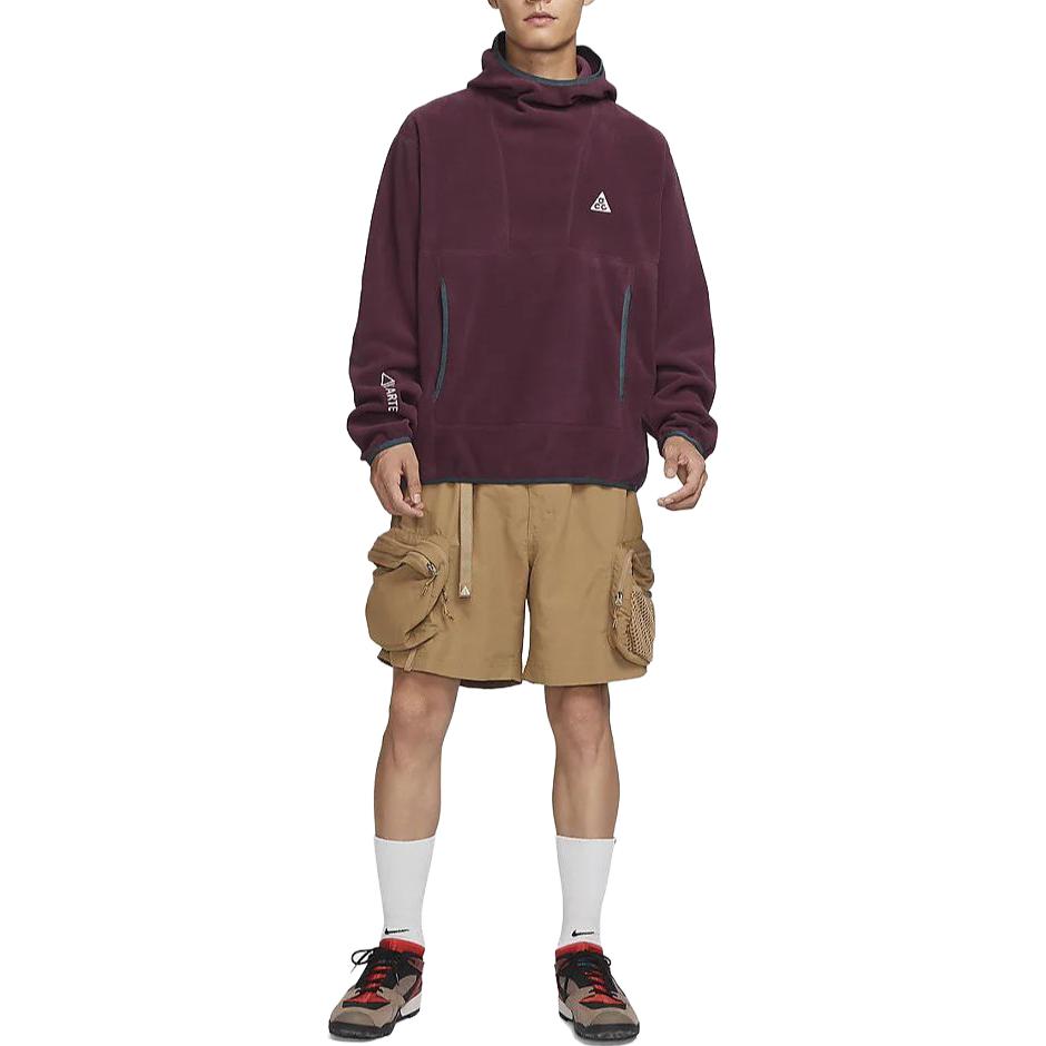 Nike ACG "Wolf Tree" Colorblock Hoodie Brown Red Men’s Casual Long Sleeve FN0371-681 圖 4