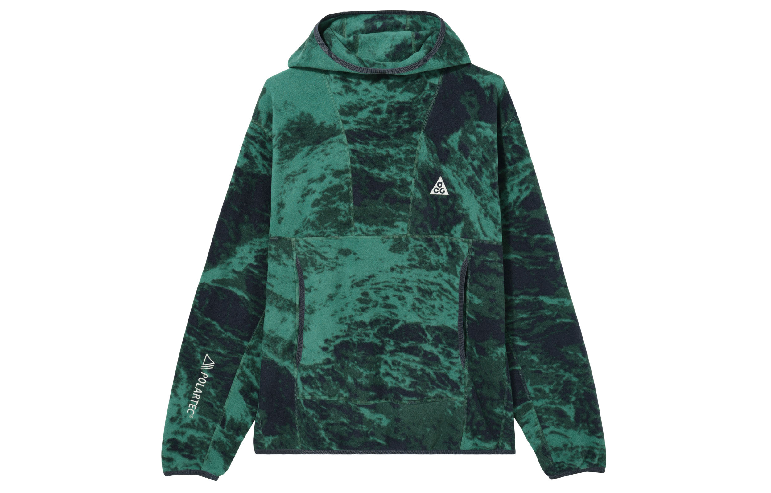 Nike ACG "Wolf Tree" Printed Hoodie Coastal Blue Long Sleeve Sweatshirt FN2454-361