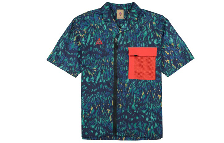 Nike ACG All Over Print Shirt Royal Blue/Orange CD7636-405 圖 2