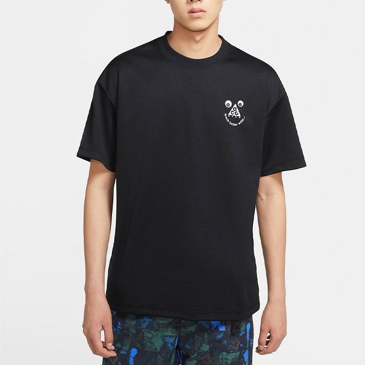 Lookbook 나이키 ACG 블랙 반팔 크루넥 티 캐주얼 셔츠 CU0099-010