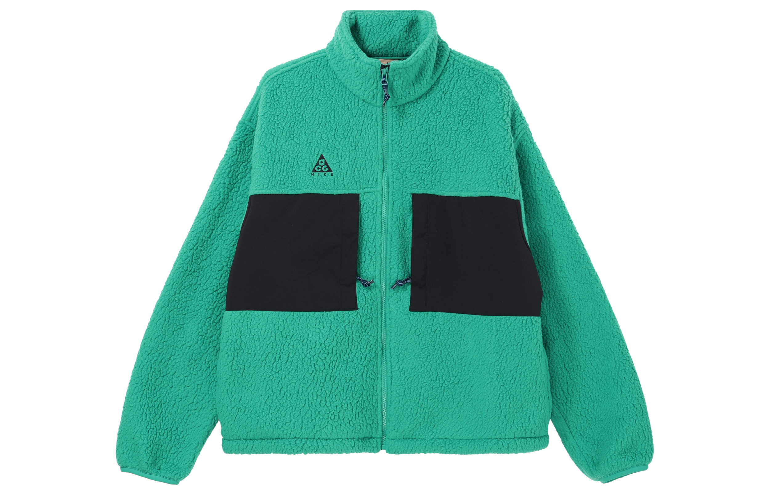 Nike ACG Fleece Jacket Green Colorblock Stand Collar Unisex Style CT2950-370 圖 2