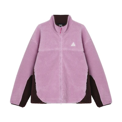 Nike ACG Fleece Jacket Pink Embroidered Lettering Warm Comfortable Outdoor FV8654-632