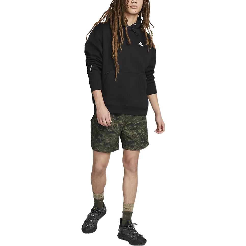 Shop Nike ACG Fleece Pullover Hoodie Unisex - Hitam DZ3393-010