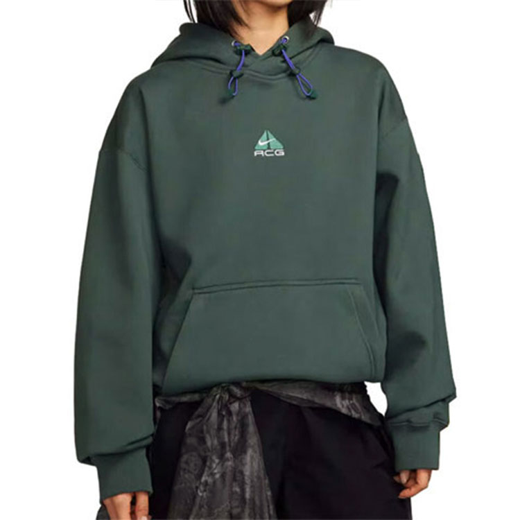Shop Nike ACG Logo Sulam Hijau Hoodie Fleece Unisex DH3088-338
