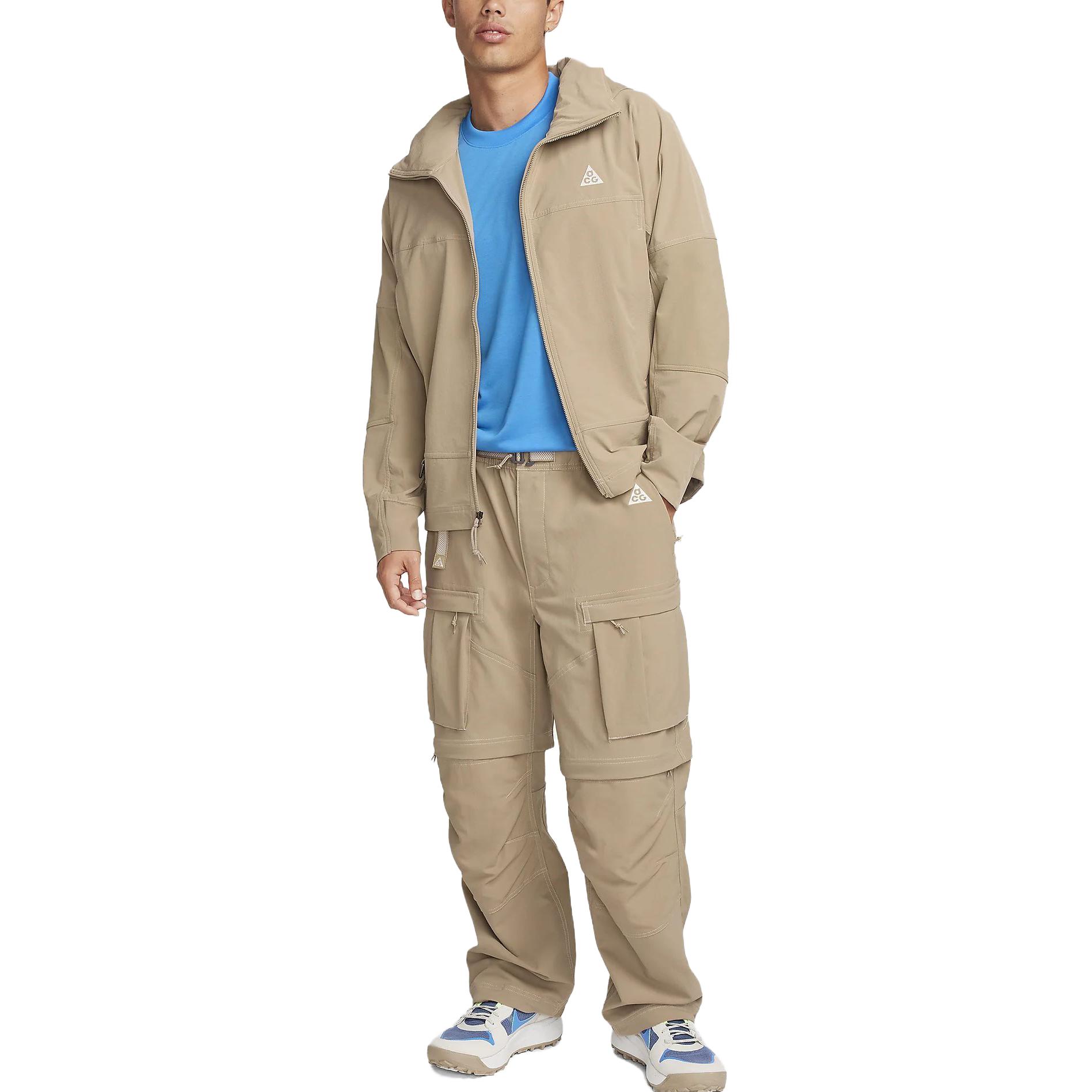 Shop Nike ACG 卡其色全拉鍊外套 休閒運動上衣 DH3104-247