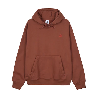 Nike ACG Logo Solid Color Loose Fit Hoodie Red Brown CW4490-670