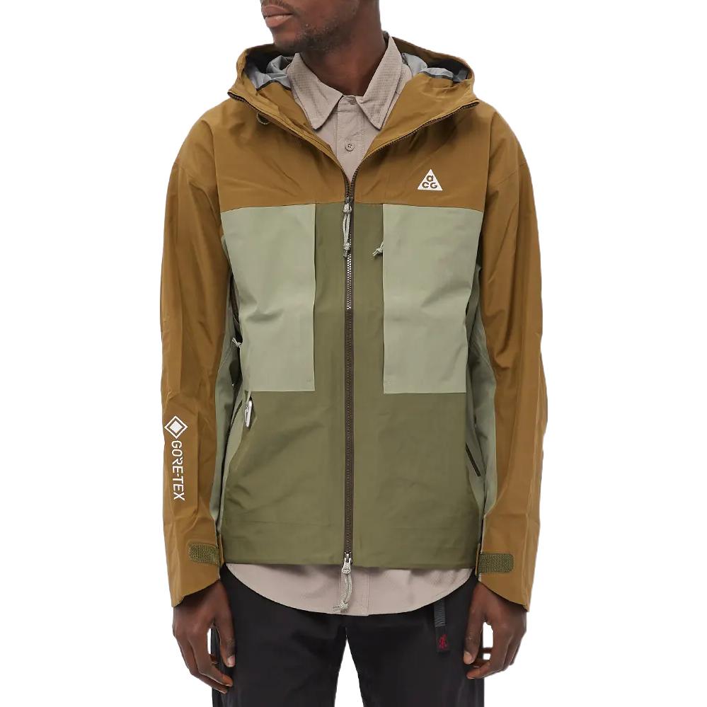 Lookbook Nike ACG Misery Ridge GORE-TEX Multicolor Hooded Jacket Brown Men’s. CV0634-242