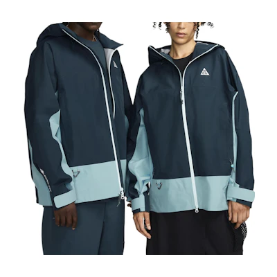 Nike ACG Misery Ridge Windproof Waterproof Hooded Jacket Navy/Denim/Turquoise FV8641-478