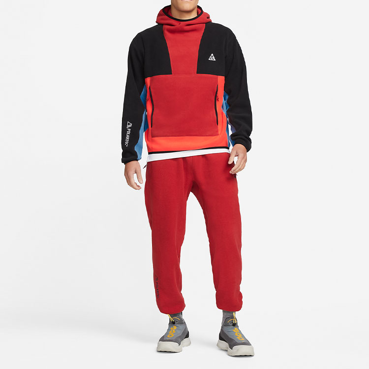 Nike ACG Polartec Wolf Tree Fleece Pullover Hoodie Red Mens CV0643-671 圖 4