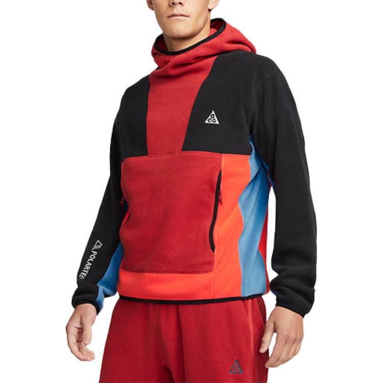 Nike ACG Polartec Wolf Tree Fleece Pullover Hoodie Red Mens CV0643-671 圖 5