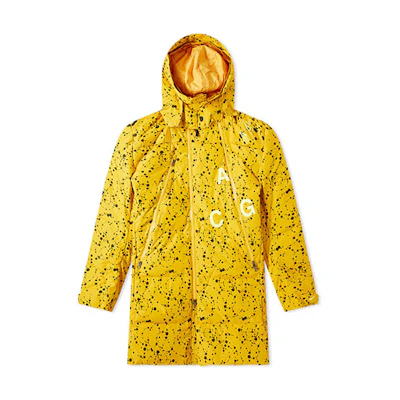 Nike ACG Polka Dot Ripstop Hooded Down Jacket Yellow Winter Coat AQ3517-752