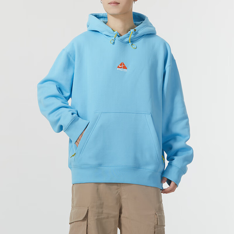 Nike ACG Solid Logo Fleece Outdoor Hoodie Blue DH3088-407 圖 4