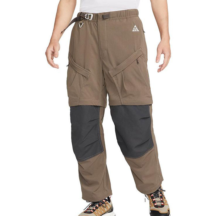 Shop Nike ACG SS22 Celana Rajut Multi-Pocket Convertible Retro Coklat Pria DN3944-004