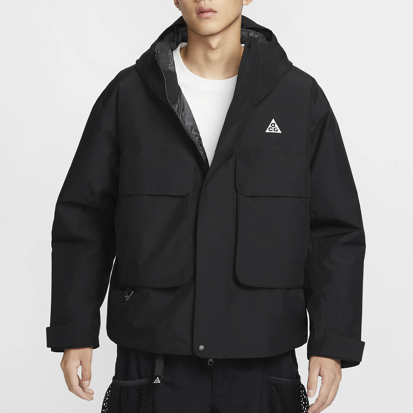 Shop 나이키 ACG 스톰-FIT ADV 방수 윈드브레이커 자켓 블랙 캐주얼 코트 FV8682-010