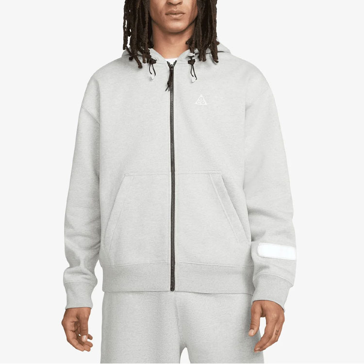 Nike ACG Therma-Fit Logo Zip Hoodie Sweatshirt Gray DM4248-050 圖 4