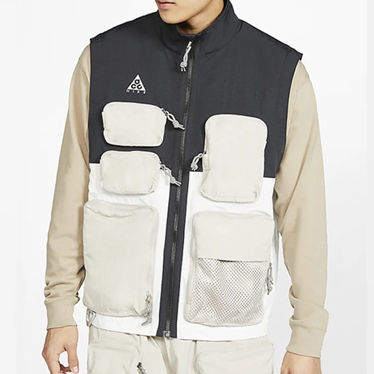 Shop 나이키 ACG 트라이컬러 아웃도어 기능성 베스트 블랙/그레이/화이트 CK7237-010