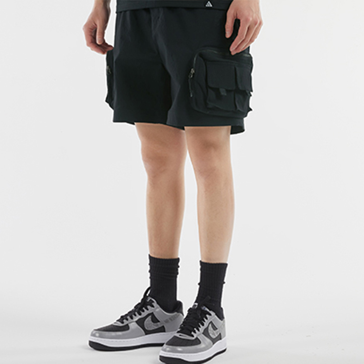 Details for Nike ACG Waterproof Multi-Pocket Embroidered Logo Shorts Black. DH8348-010