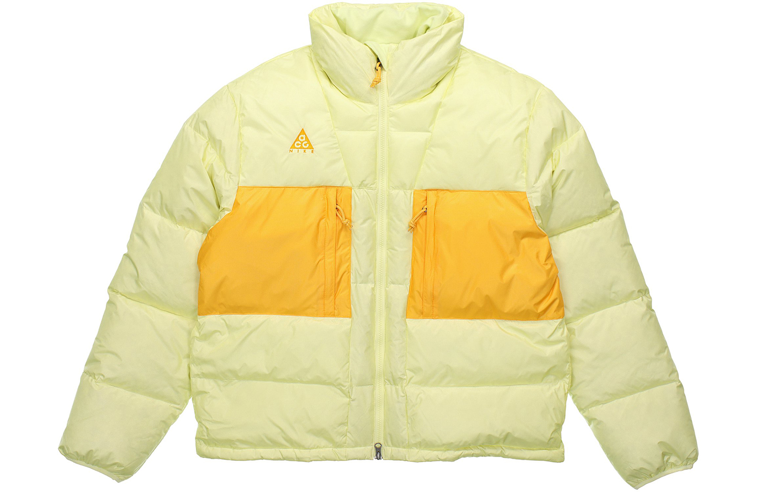 Nike ACG Yellow Puffer Jacket with Color Block Design CD7661-335