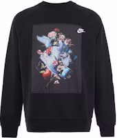 Nike AF-1 Patchwork Fleece Crewneck Sweatshirt Black DD6516-010 Nike AF-1 Patchwork Fleece Crewneck Sweatshirt Black DD6516-010