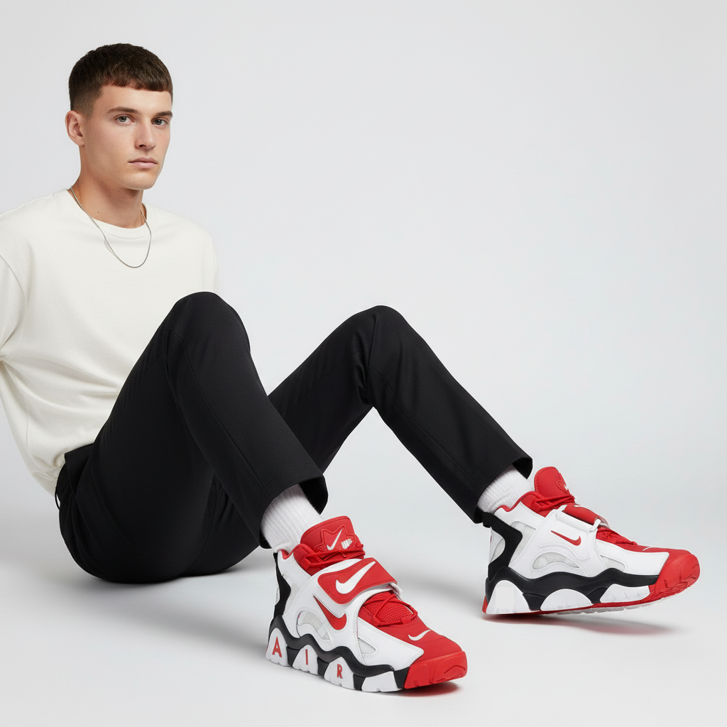 Order Nike Air Barrage Mid 'Rojo Universitario' AT7847-102