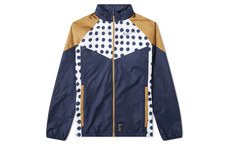Nike Air Cody Hudson Polka Dot Windrunner Jacket Teal Blue Mens Outdoor Style BV9302-451