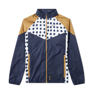 Nike Air Cody Hudson Polka Dot Windrunner Jacket Teal Blue Mens Outdoor Style BV9302-451