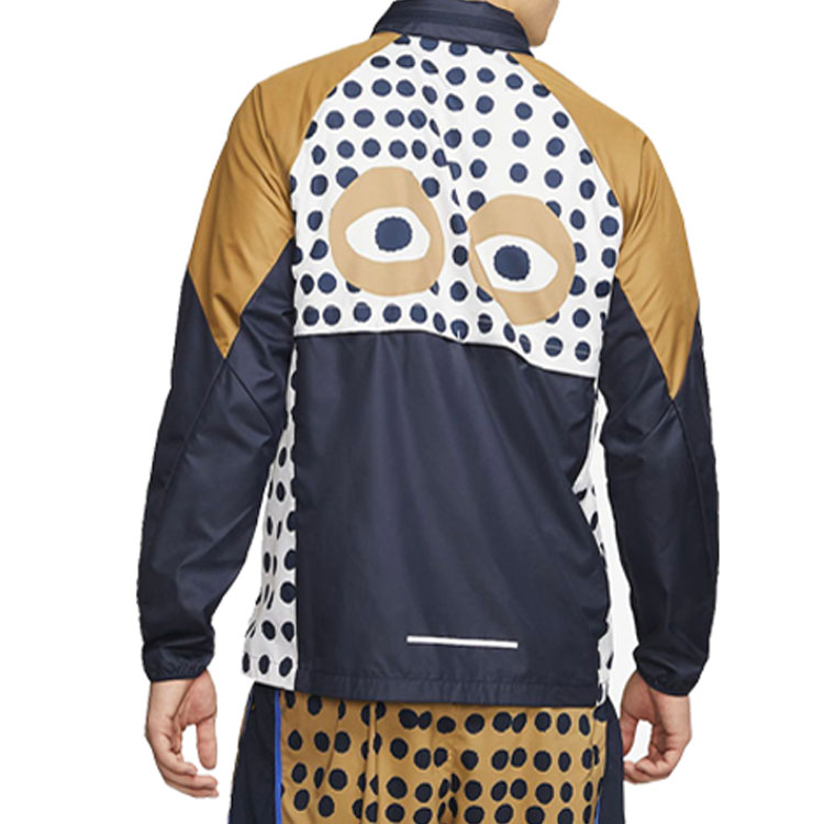 Details for Nike Air Cody Hudson Polka Dot Windrunner Jaket Biru Teal Lelaki Gaya Outdoor BV9302-451