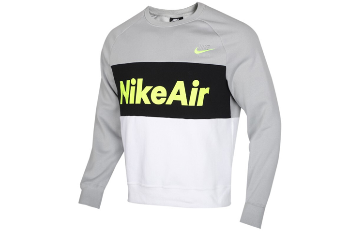 Nike Air Colorblock Fleece Crewneck Sweatshirt Men’s Light Smoke Grey CJ4828-077