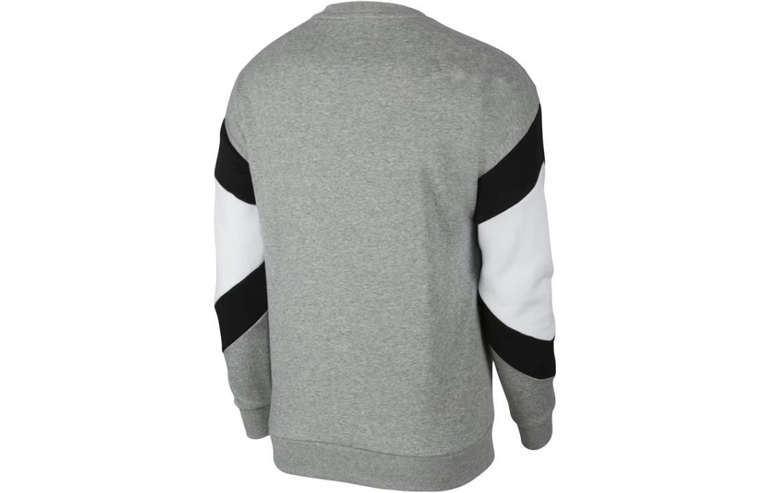 Lookbook Nike Air Crew Fleece Vintage Colorblock Pullover Sweatshirt Men Grey/White 928636-063