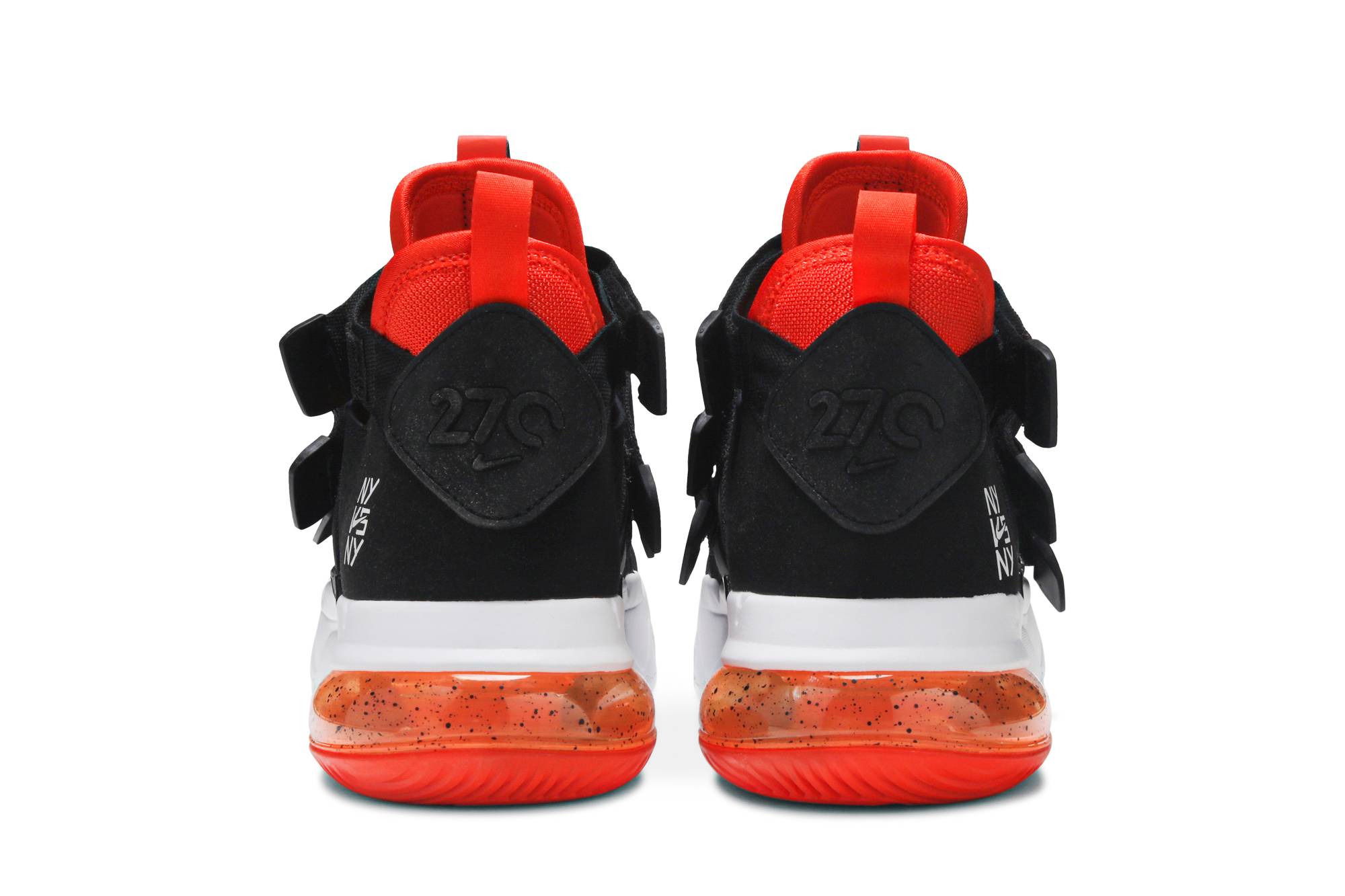 Details for Nike Air Edge 270 NY vs NY 氣墊 減震 高幫 復古籃球鞋 男款 黑橙