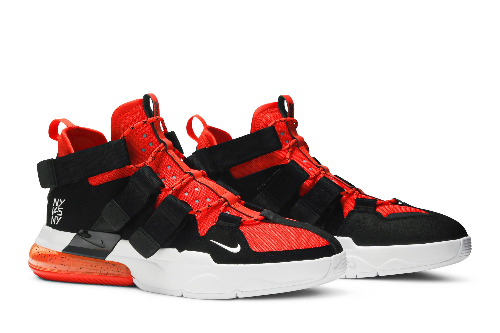 Cheap Nike Air Edge 270 NY vs NY 氣墊 減震 高幫 復古籃球鞋 男款 黑橙