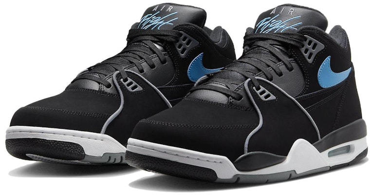 Nike Air Flight 89 防滑耐磨 低筒 復古籃球鞋 男款 黑藍 Lookbook Nike Air Flight 89 防滑耐磨 低筒 復古籃球鞋 男款 黑藍