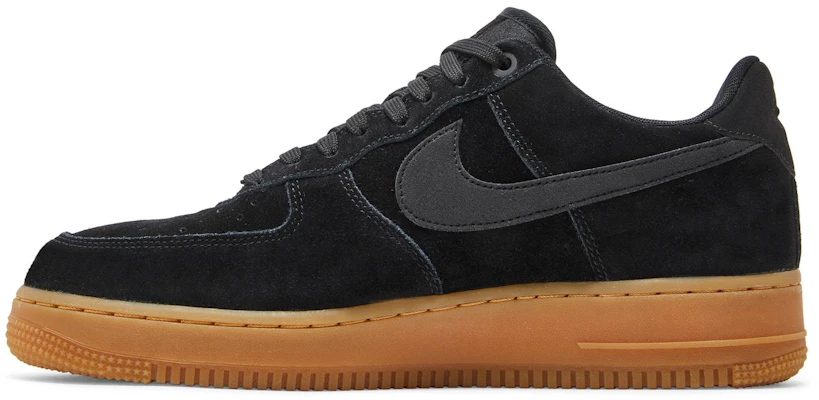 Nike air force best sale 1 07 suede black