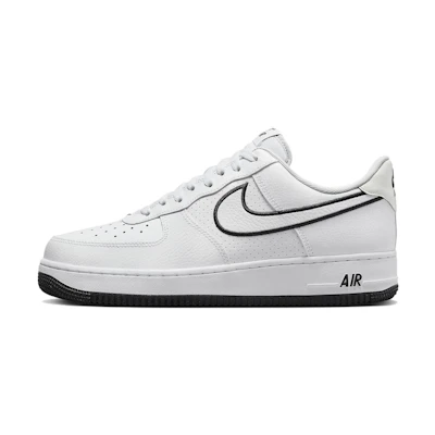 Nike Air Force 1 '07 'Embroidered Swoosh - White Black'
