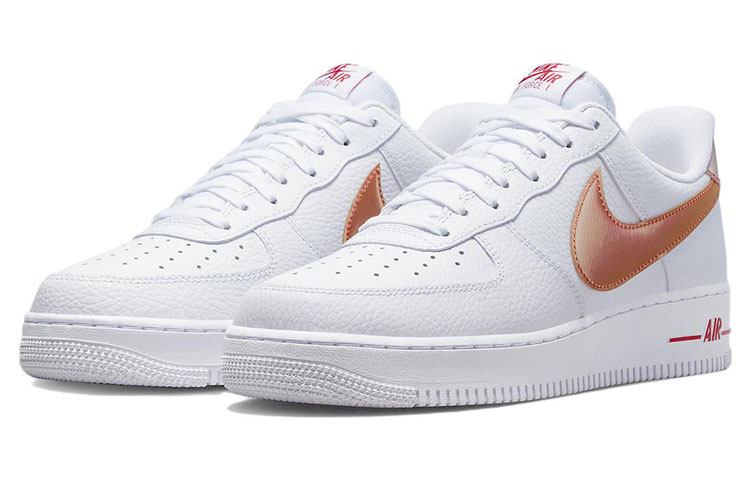 Lookbook Nike Air Force 1 '07 'Jumbo Swoosh - Blanco Rojo Universitario' DV3505-100