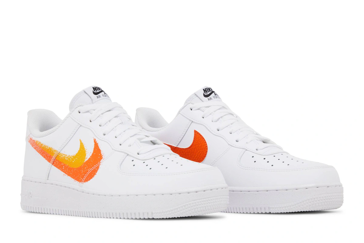 Nike Air Force 1 '07 'Spray Paint Swoosh - Safety Orange' FJ4228-100