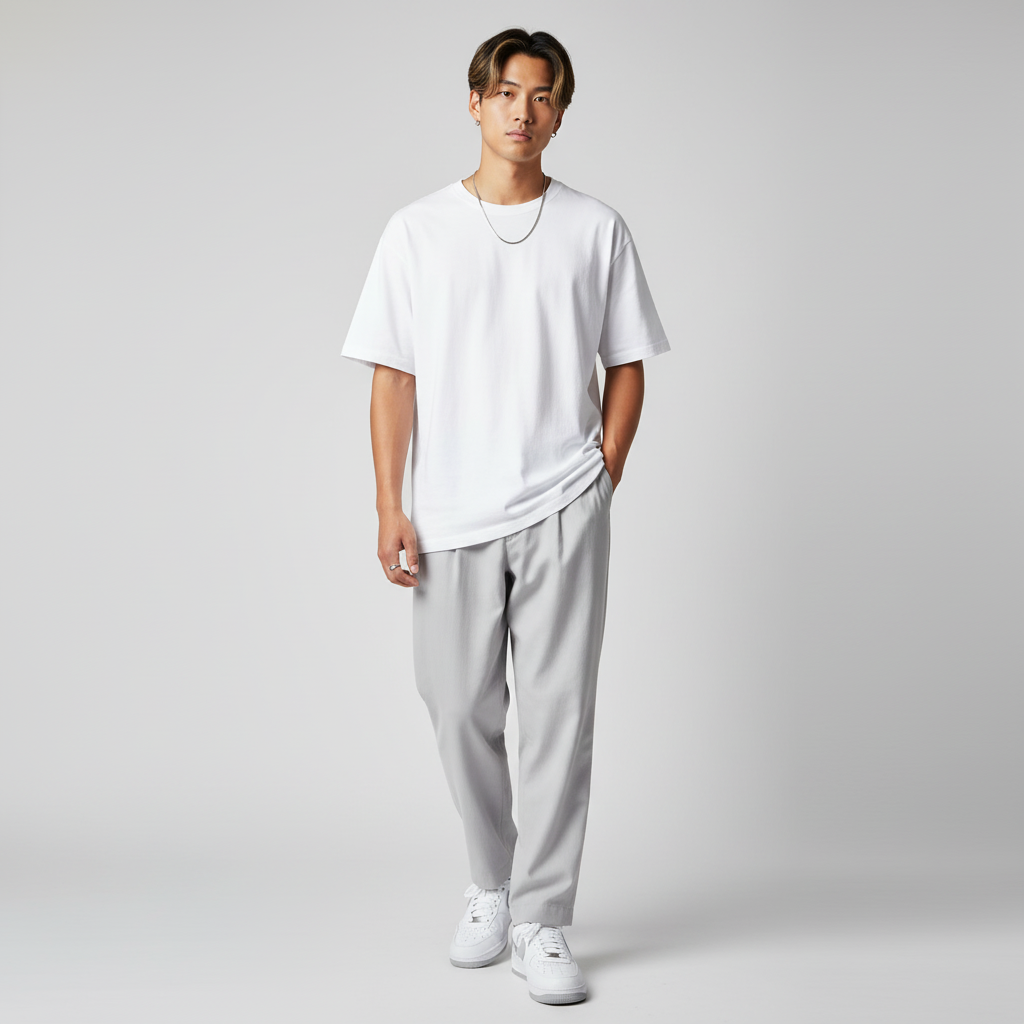 Lookbook Nike Air Force 1 '07 'Putih Kelabu Asap Terang' FJ4146-100