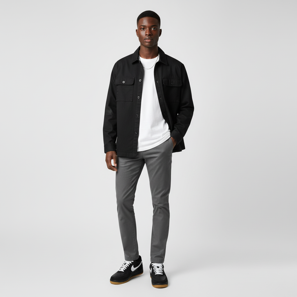 Lookbook Nike Air Force 1 SK8 'Hitam Gum' IB6388-001