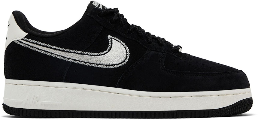 Nike Air Force 1 '07 LV8 'Embroidered Swoosh - Black Sail' HJ4465-001 Buy Nike Air Force 1 '07 LV8 'Embroidered Swoosh - Black Sail' HJ4465-001