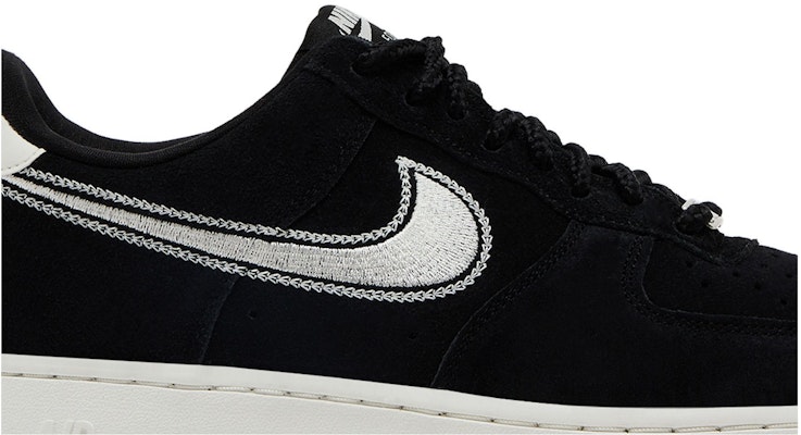 Nike Air Force 1 '07 LV8 'Embroidered Swoosh - Black Sail' HJ4465-001 Order Nike Air Force 1 '07 LV8 'Embroidered Swoosh - Black Sail' HJ4465-001